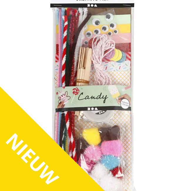 Creativ Company Knutselen - knutselset met basismaterialen 'candy'