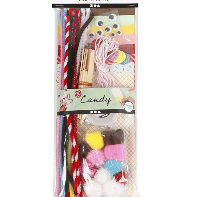 Creativ Company Knutselen - knutselset met basismaterialen 'candy'