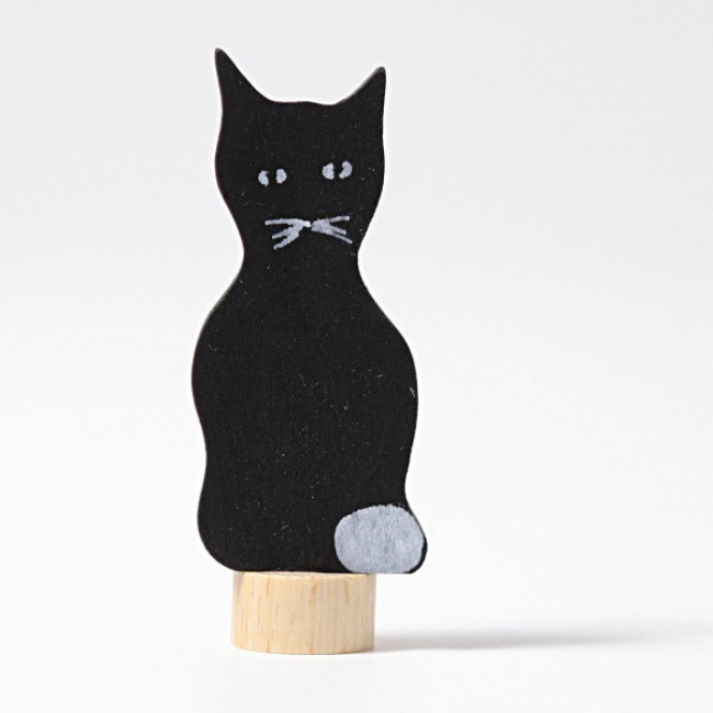 Grimms Decoratiefiguur - insteker zwarte kat (decorative figure black cat)