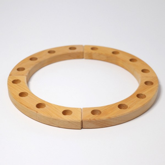 Grimms Decoratie - grote verjaardagsring naturel, 16 gaten (large birthday ring naturel)