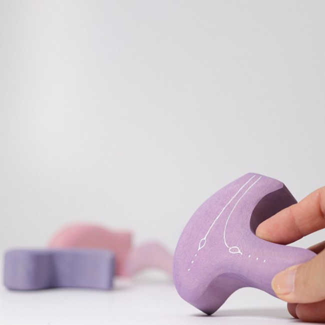 Grimms Houten speelgoed - bouwblokken set koraalhuisje (casa coral)