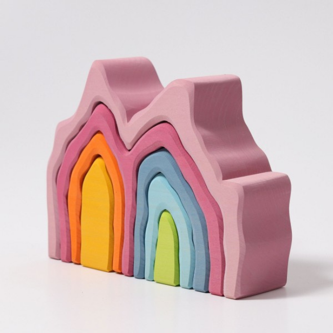 Grimms Houten speelgoed - bouwblokken set koraalrif (coral rief)