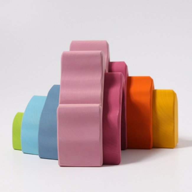 Grimms Houten speelgoed - bouwblokken set koraalrif (coral rief)