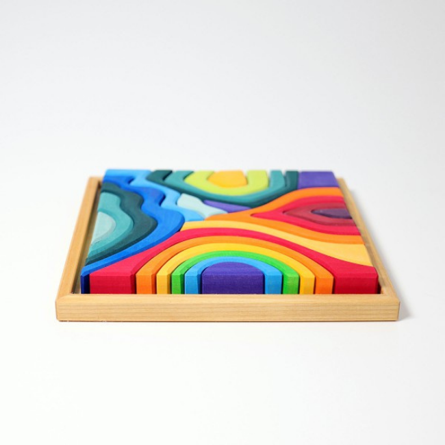 Grimms Houten speelgoed - bouwblokken set vier elementen, klein (small four elements building set)