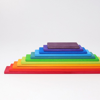 Grimms Houten speelgoed - regenboog bouwplanken (rainbow building boards)