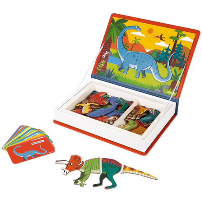 Janod Speelgoed, Magneetboek - dinosaurus (Magnetibook)