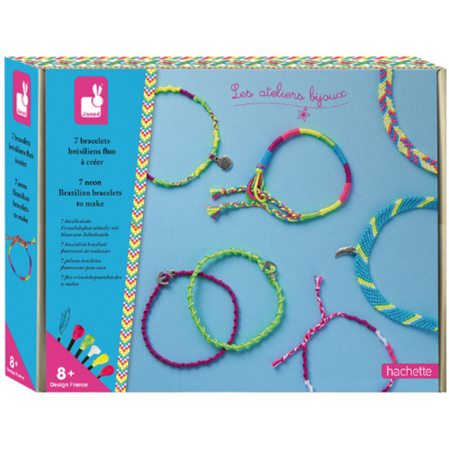 Janod Knutselen, Knutselpakket - neon armbandjes maken