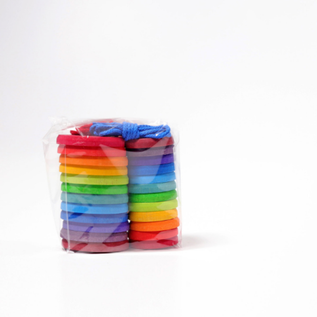 Grimms Houten Speelgoed - houten regenboog buttons (Large Rainbow Buttons)