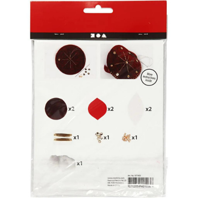 Creativ Company Knutselen, Knutselpakket - vilten kerstballen