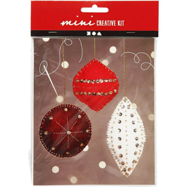 Creativ Company Knutselen, Knutselpakket - vilten kerstballen