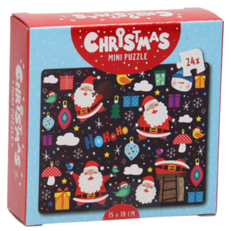 Puzzels, Legpuzzels - mini puzzel Kerst, 24 stukjes, assorti