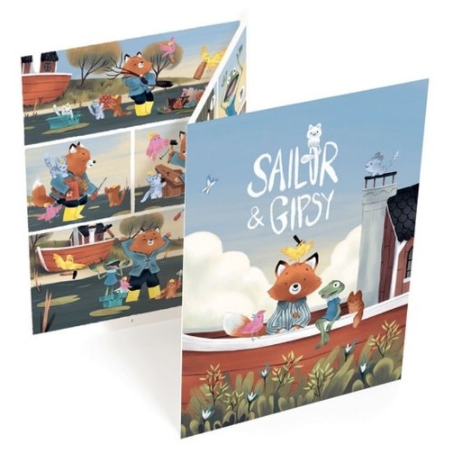 Djeco Knutselen, Knutselpakket - transfers Sailor & Gipsy, 5+