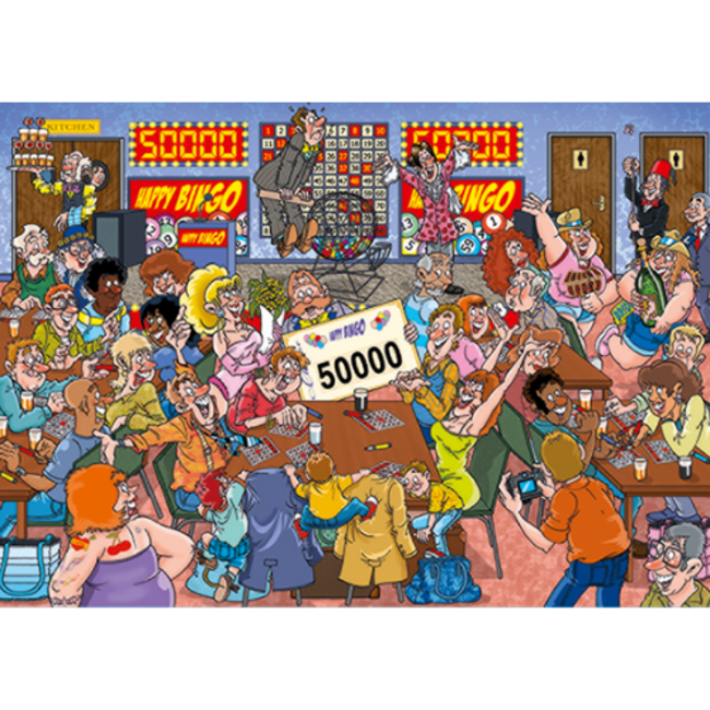 Jumbo Puzzels, Legpuzzels - Wasgij Mystery nr. 19 Bingo Bedrog, 1000 stukjes