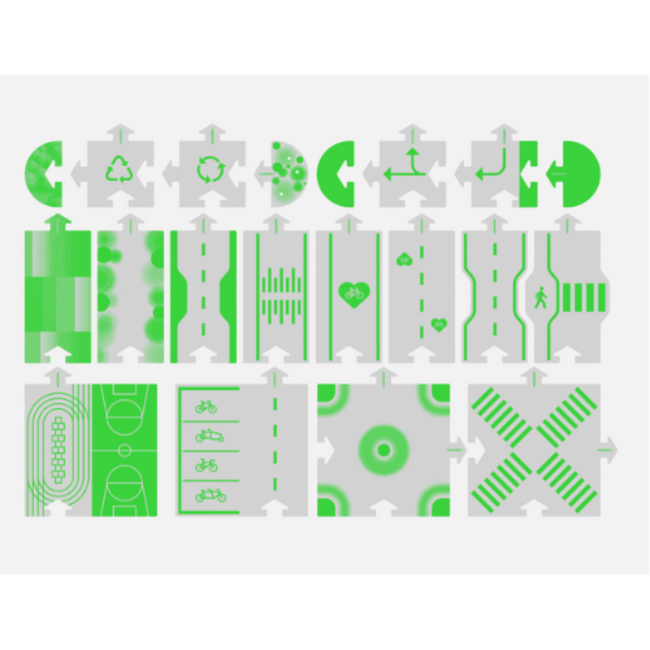 Way to play Kartonnen autobaan - Downtown 14-delig