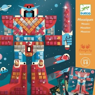 Djeco Knutselen, knutselpakket - Mozaïek Ruimte gevecht (space battle)(5-8jr)