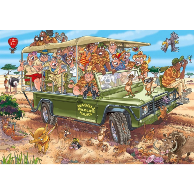 Jumbo Puzzels, Legpuzzels - Wasgij Original nr. 31 Safari Spektakel, 1000 stukjes