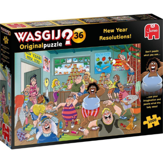 Wasgij by Jumbo Puzzels, Legpuzzels - Wasgij Original nr. 36 Goede Voornemens!, 1000 stukjes