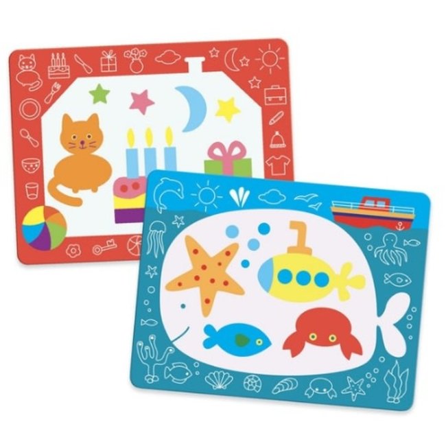 Djeco Knutselen, Waterkleurboek - Magisch kleuren, Krabbels (18m+)