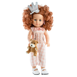 Paola Reina Poppen - Pop Soy Tu Becca met teddybeer, 42cm