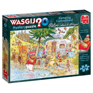 Puzzels, Legpuzzels -  Wasgij Retro Mystery 6, Onrust op de camping! 1000 stukjes