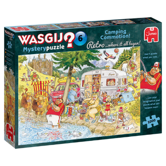 Wasgij by Jumbo Puzzels, Legpuzzels -  Wasgij Retro Mystery 6, Onrust op de camping! 1000 stukjes