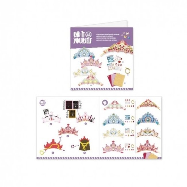 Djeco Knutselen, Knutselpakket - DIY Mozaïek kronen (5+)