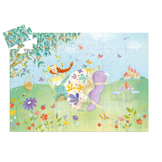 Puzzel, legpuzzel - Silhouette puzzel De lente prinses 36 st - Blik op Hout