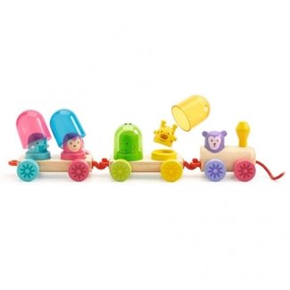 Djeco Djeco houten speelgoed - Regenboog trein  (Rainbow Train)
