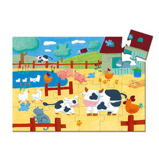 Djeco Puzzel, legpuzzel - SIlhouette puzzel De koeien op de boerderij, 24 st
