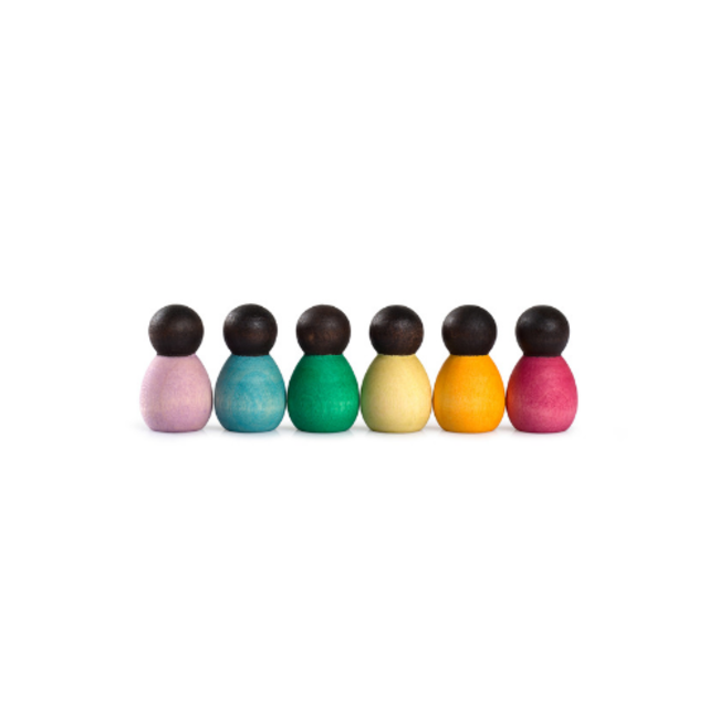 Grapat Donkere baby poppetjes 6st (Dark Baby Nins)