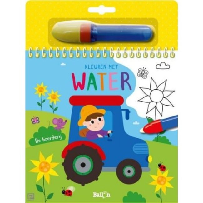Knutselen, Waterkleurboek - Kleuren met water: de boerderij 4+