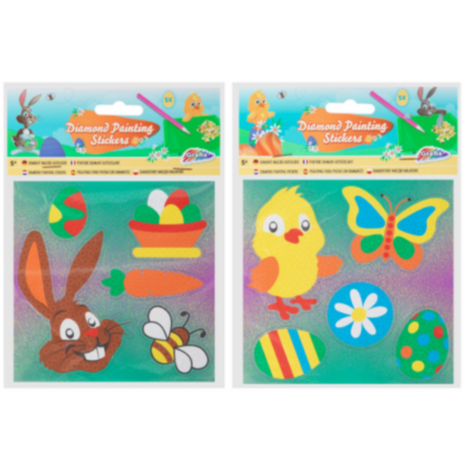 Knutselen, Knutselpakket - daimond painting stickers Pasen, assorti