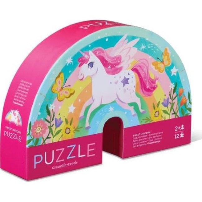 Crocodile Creek Puzzels, Legpuzzels - Zoete Unicorn 12st (Sweet Unicorn)