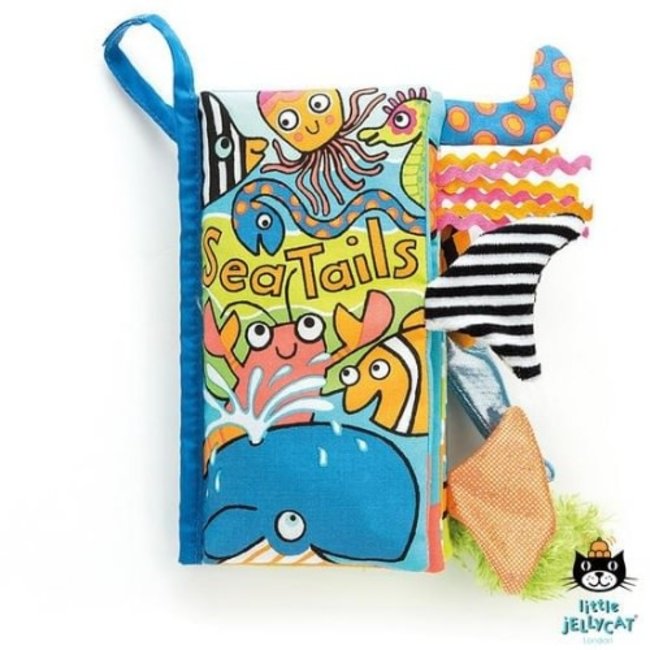 Jellycat Babyspeelgoed - Stoffen babyboekje Sea Tails, 21cm