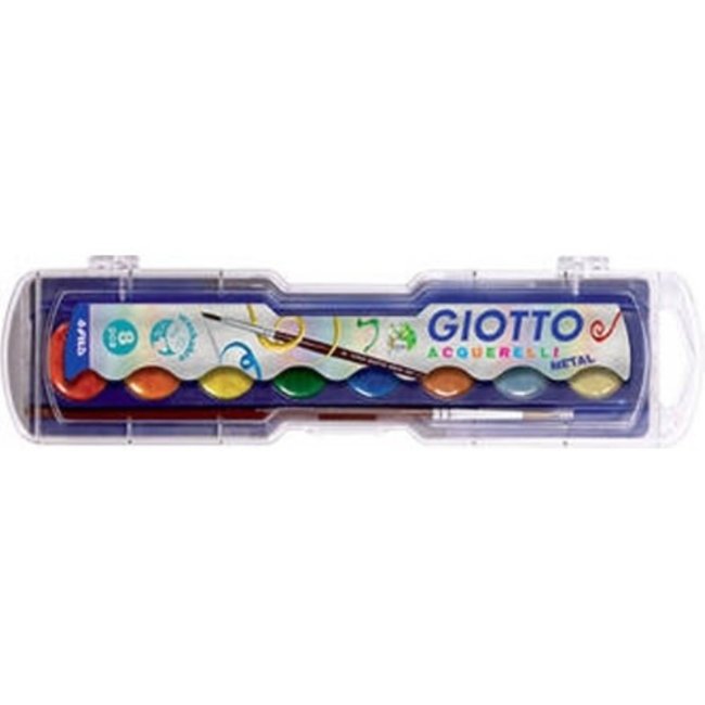 Knutselen, Verf - Waterverf aquarel metallic set van 8