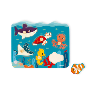 Janod Puzzels, Houten puzzels - WWF knoppuzzel Oceaan