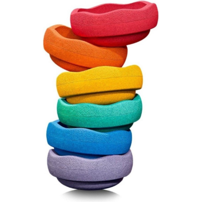 Stapelstenen Rainbow set van 6