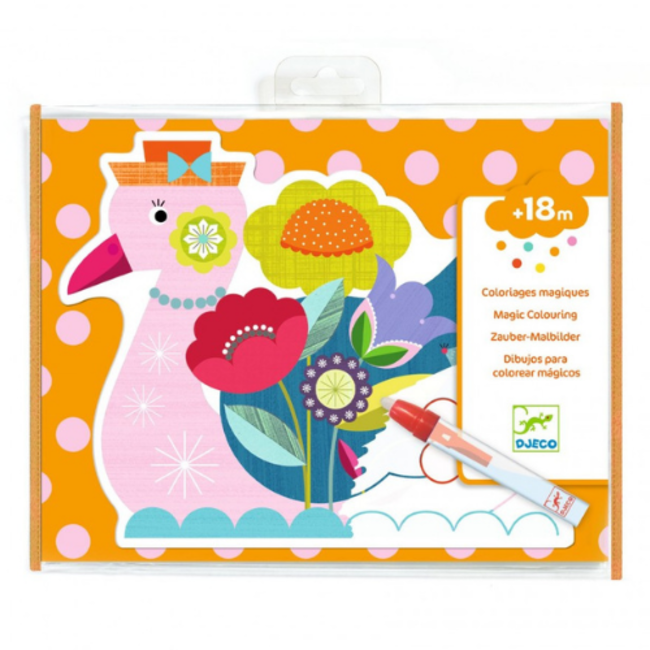 Djeco Knutselen, Waterkleurboek - Magisch kleuren, Dieren animalo-len(18m+)