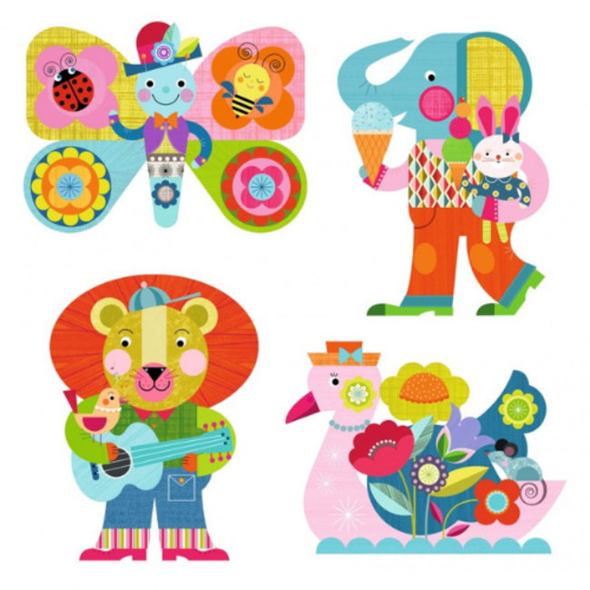 Djeco Knutselen, Waterkleurboek - Magisch kleuren, Dieren animalo-len(18m+)