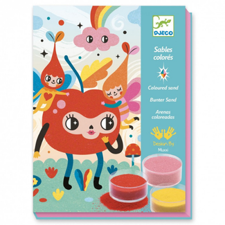 Djeco Knutselen, Knutselpakket  - Gekleurd zand Deliciously Cute (4-8 jaar)