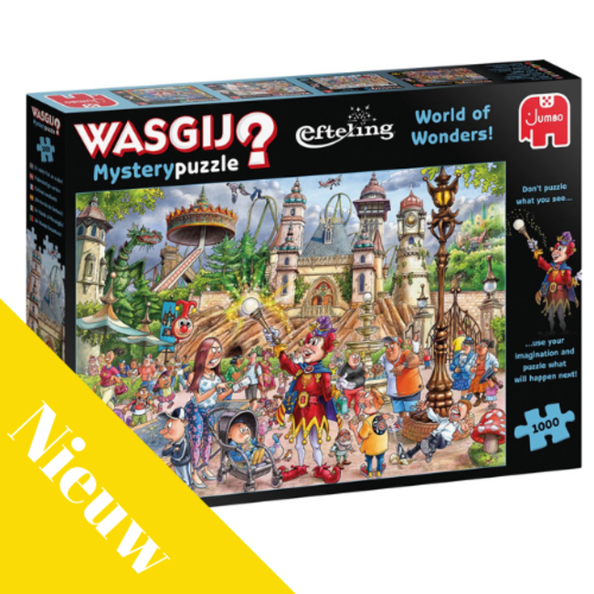 Puzzels, Legpuzzels - Wasgij Efteling - World of Wonders!, 1000 stukjes - Blik op Hout
