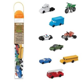 Sensomotorisch speelgoed - Kleine voertuigen in tube, 9 st.