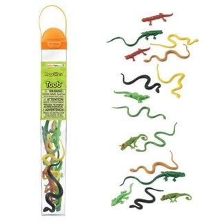 Sensomotorisch speelgoed - Kleine reptielen in tube, 16 st.