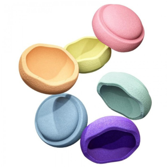 Stapelstein Original set - rainbow pastel, 6st.