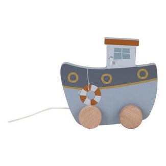 Little Dutch Houten speelgoed - houten trekfiguur boot Sailors Bay