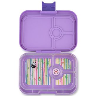 Lunchbox - Panda dreamy paars, 4 vakken