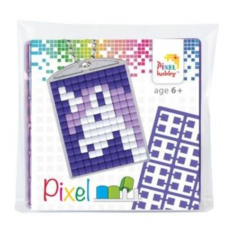 Knutselen, Pixelhobby - Pixel medaillon startset,  Eenhoorn 6jr+