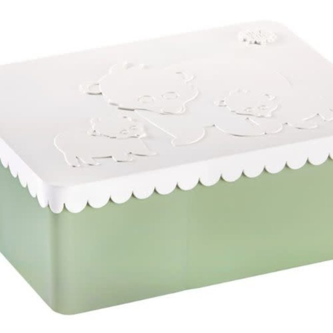 Lunch box 3 compartimenten polar white+coast green