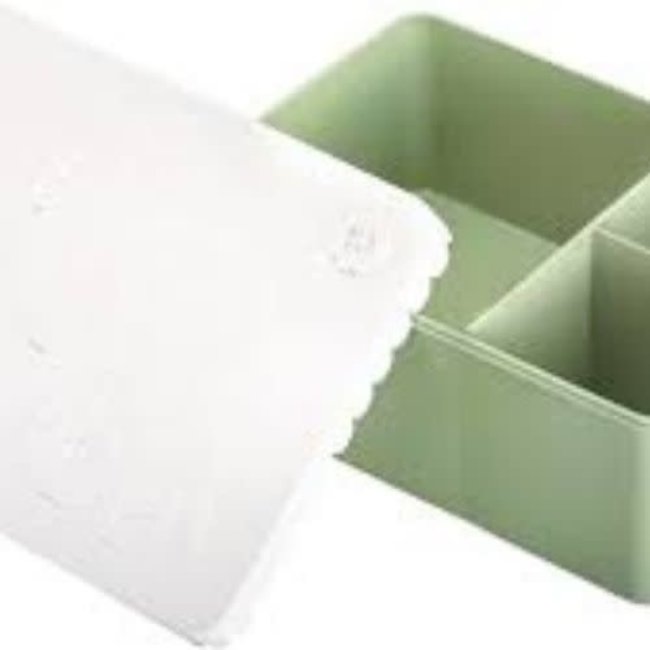 Blafre Lunch box 3 compartimenten polar white+coast green