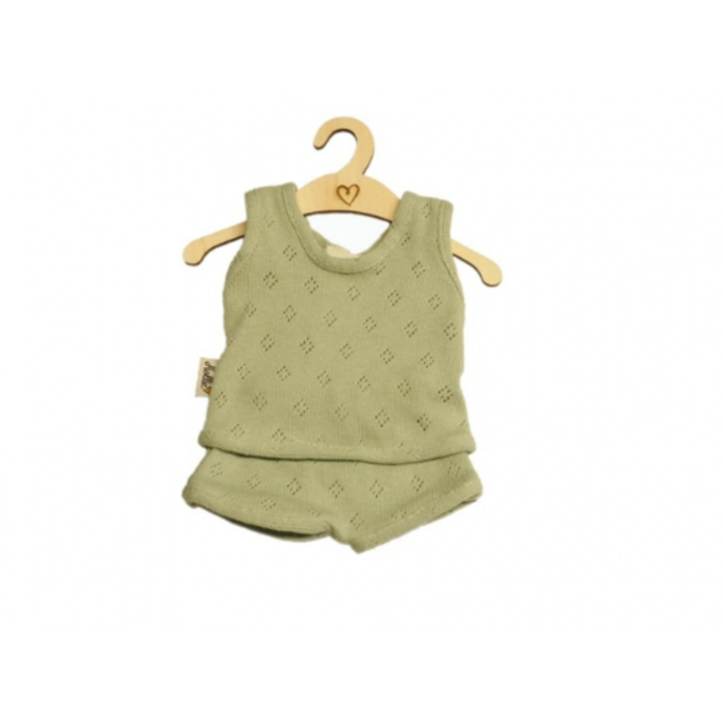 Hollie Poppen, Kleding - Poppenondergoed set oud groen, 34cm